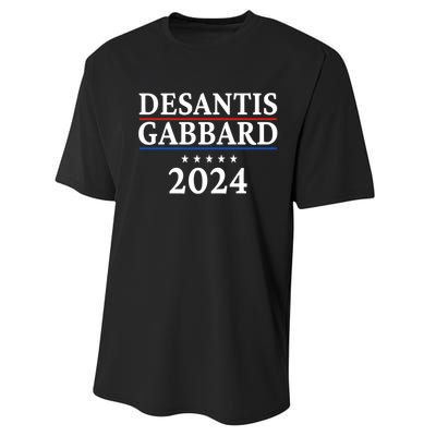 Ron Desantis Tulsi Gabbard Presidential Election 2024 Premium Performance Sprint T-Shirt