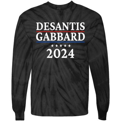 Ron Desantis Tulsi Gabbard Presidential Election 2024 Premium Tie-Dye Long Sleeve Shirt