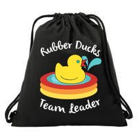 Rubber Ducks Team Leader Water Play Time Drawstring Bag