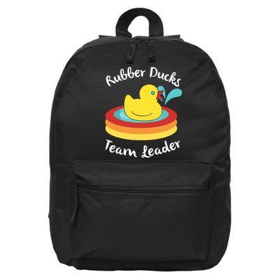 Rubber Ducks Team Leader Water Play Time 16 in Basic Backpack
