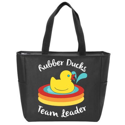 Rubber Ducks Team Leader Water Play Time Zip Tote Bag