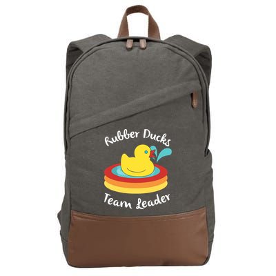 Rubber Ducks Team Leader Water Play Time Cotton Canvas Backpack