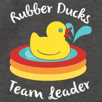 Rubber Ducks Team Leader Water Play Time Vector Backpack