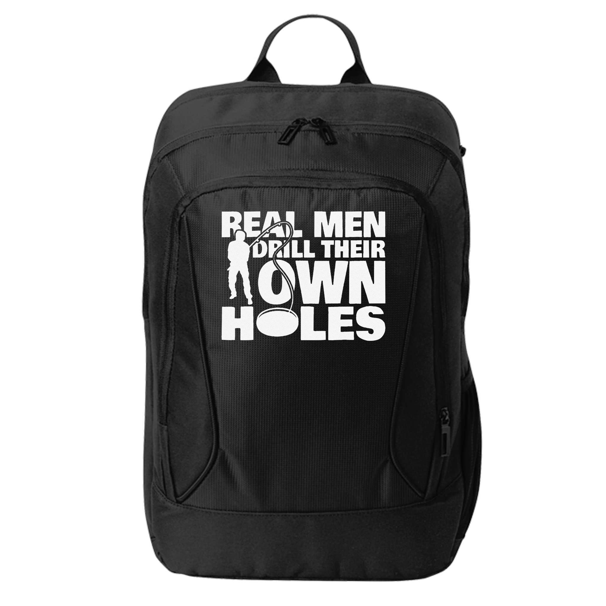 Real Drill Their Own Holes Ice Fishing City Backpack