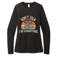 Retro DonT Talk To Me IM Counting Crochet Crocheting Womens CVC Long Sleeve Shirt