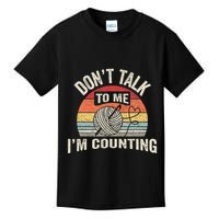 Retro DonT Talk To Me IM Counting Crochet Crocheting Kids T-Shirt
