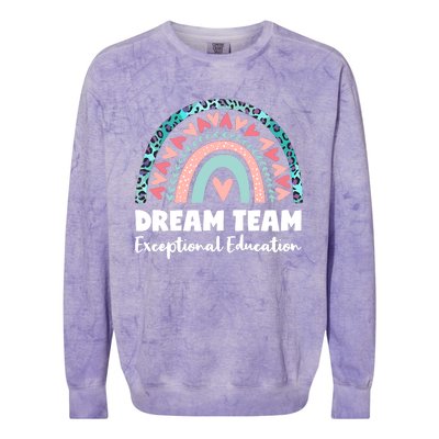 Rainbow Dream Team Exceptional Education Colorblast Crewneck Sweatshirt