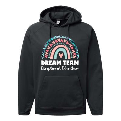 Rainbow Dream Team Exceptional Education Performance Fleece Hoodie