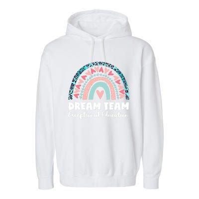 Rainbow Dream Team Exceptional Education Garment-Dyed Fleece Hoodie