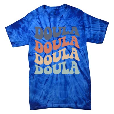 Retro Doula Tee Cute Doula Gift Midwife Student Doula Birth Gift Tie-Dye T-Shirt