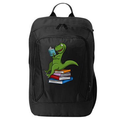 Reading Dinosaur T Rex Dinosaur Lover Dino Book Gift Idea City Backpack