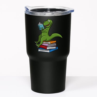 Reading Dinosaur T Rex Dinosaur Lover Dino Book Gift Idea Tumbler