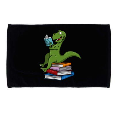Reading Dinosaur T Rex Dinosaur Lover Dino Book Gift Idea Microfiber Hand Towel