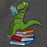 Reading Dinosaur T Rex Dinosaur Lover Dino Book Gift Idea Vector Backpack
