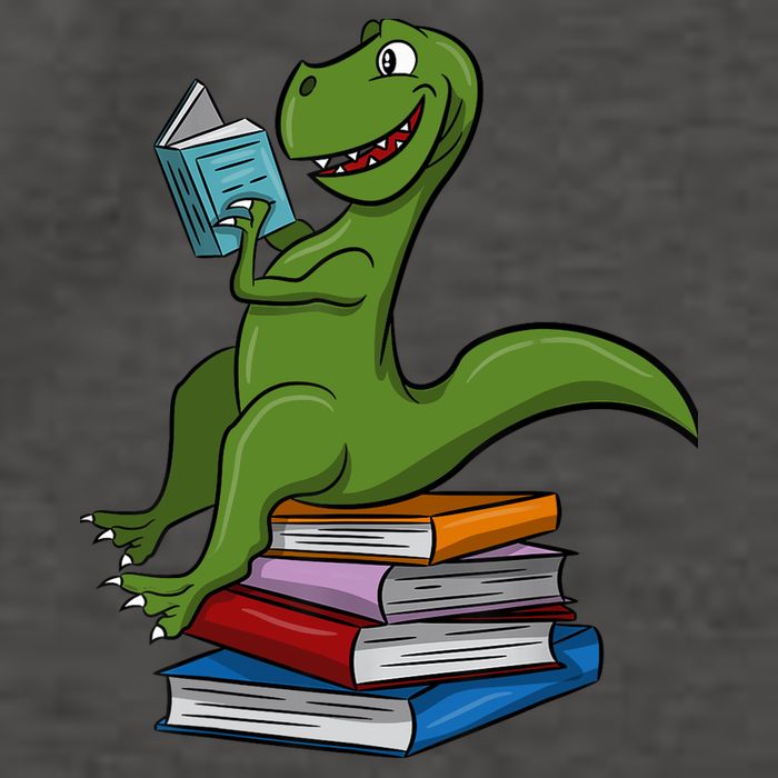 Reading Dinosaur T Rex Dinosaur Lover Dino Book Gift Idea Vector Backpack