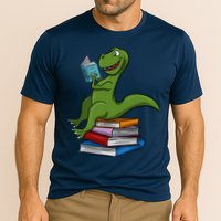 Reading Dinosaur T Rex Dinosaur Lover Dino Book Gift Idea Cooling Performance Crew T-Shirt