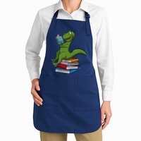 Reading Dinosaur T Rex Dinosaur Lover Dino Book Gift Idea Apron