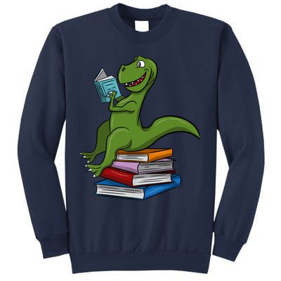 Reading Dinosaur T Rex Dinosaur Lover Dino Book Gift Idea Sweatshirt