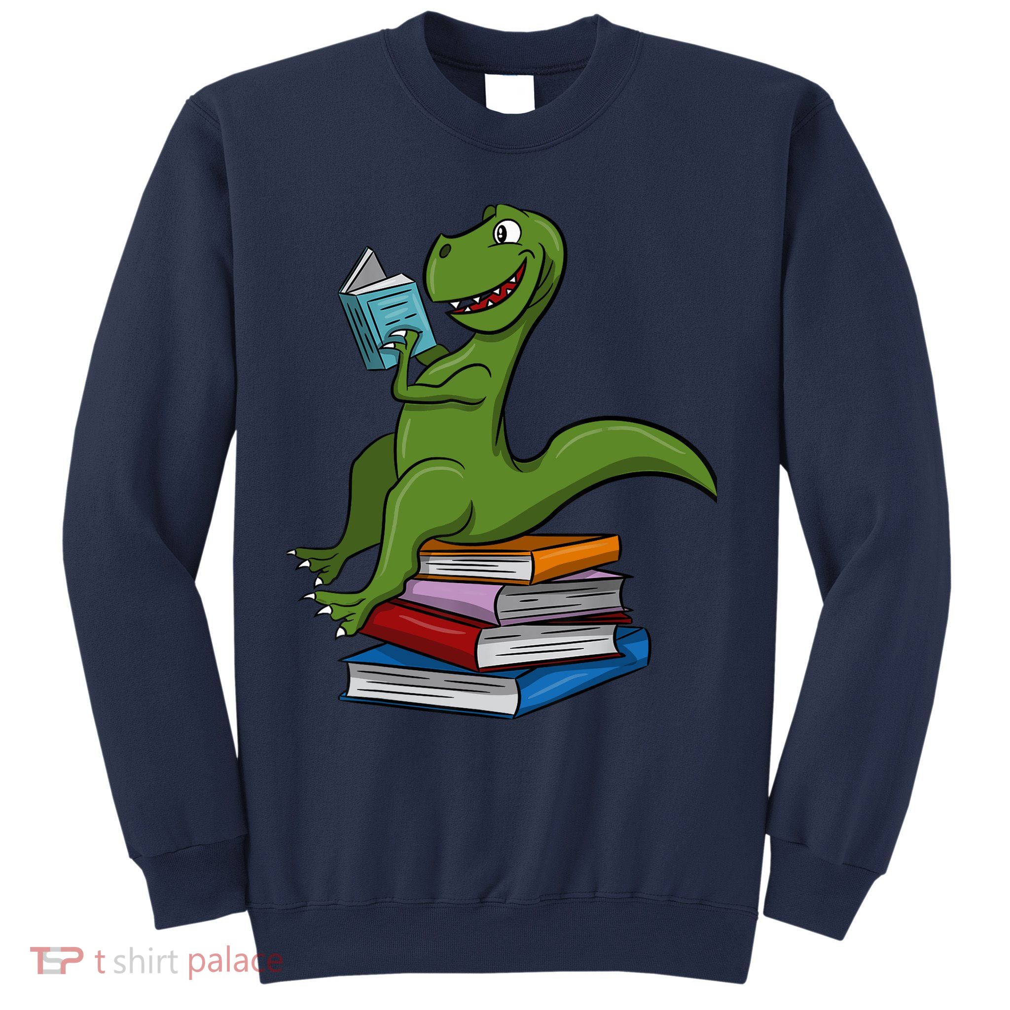 Reading Dinosaur T Rex Dinosaur Lover Dino Book Gift Idea Sweatshirt