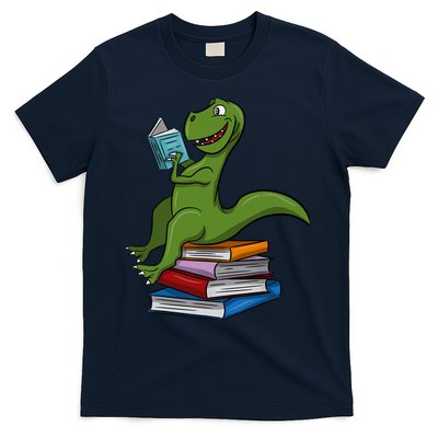 Reading Dinosaur T Rex Dinosaur Lover Dino Book Gift Idea T-Shirt