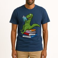 Reading Dinosaur T Rex Dinosaur Lover Dino Book Gift Idea Tall T-Shirt