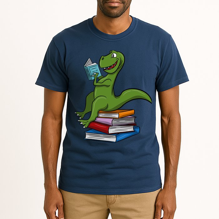 Reading Dinosaur T Rex Dinosaur Lover Dino Book Gift Idea Tall T-Shirt