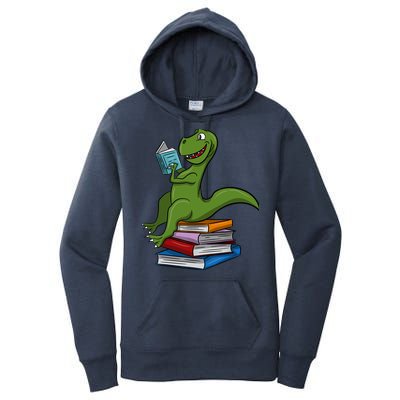 Reading Dinosaur T Rex Dinosaur Lover Dino Book Gift Idea Women's Pullover Hoodie