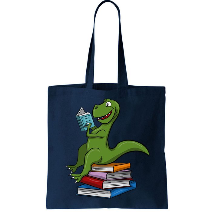 Reading Dinosaur T Rex Dinosaur Lover Dino Book Gift Idea Bag