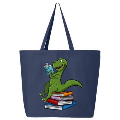 Reading Dinosaur T Rex Dinosaur Lover Dino Book Gift Idea 25L Jumbo Tote