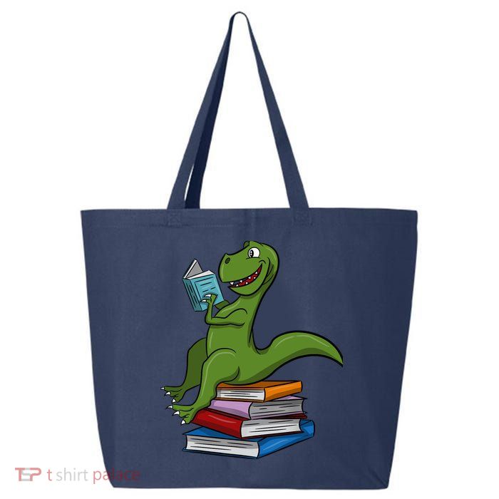 Reading Dinosaur T Rex Dinosaur Lover Dino Book Gift Idea 25L Jumbo Tote