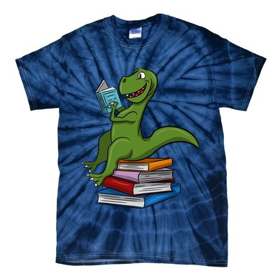 Reading Dinosaur T Rex Dinosaur Lover Dino Book Gift Idea Tie-Dye T-Shirt
