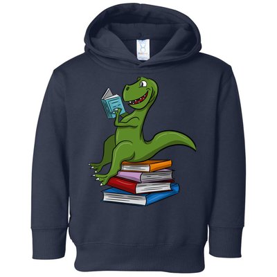 Reading Dinosaur T Rex Dinosaur Lover Dino Book Gift Idea Toddler Hoodie