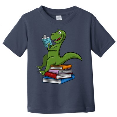 Reading Dinosaur T Rex Dinosaur Lover Dino Book Gift Idea Toddler T-Shirt