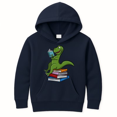Reading Dinosaur T Rex Dinosaur Lover Dino Book Gift Idea Kids Hoodie