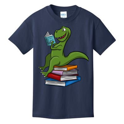 Reading Dinosaur T Rex Dinosaur Lover Dino Book Gift Idea Kids T-Shirt