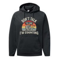 Retro DonT Talk To Me IM Counting Crochet Crocheting Performance Fleece Hoodie