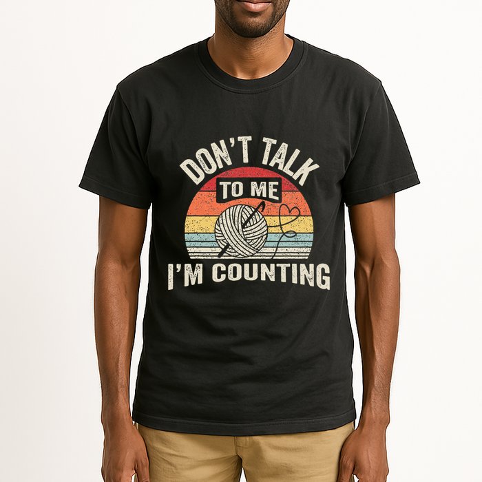 Retro DonT Talk To Me IM Counting Crochet Crocheting Tall T-Shirt