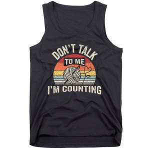 Retro DonT Talk To Me IM Counting Crochet Crocheting Tank Top