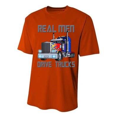 Real Drive Trucks Diesel Trailer Big Rig Truck Drivers Gift Performance Sprint T-Shirt