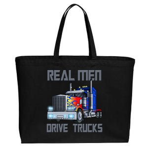 Real Drive Trucks Diesel Trailer Big Rig Truck Drivers Gift Cotton Canvas Jumbo Tote