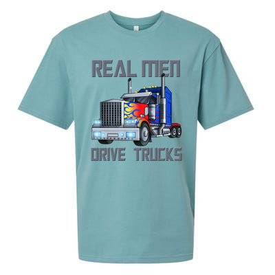 Real Drive Trucks Diesel Trailer Big Rig Truck Drivers Gift Sueded Cloud Jersey T-Shirt