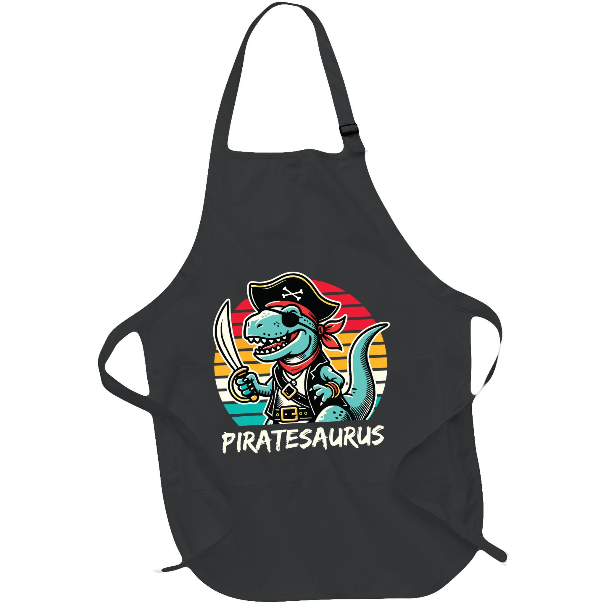 Retro Dinosaur T Rex Pirate Costume Piratesaurus Apron
