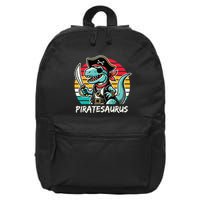 Retro Dinosaur T Rex Pirate Costume Piratesaurus 16 in Basic Backpack