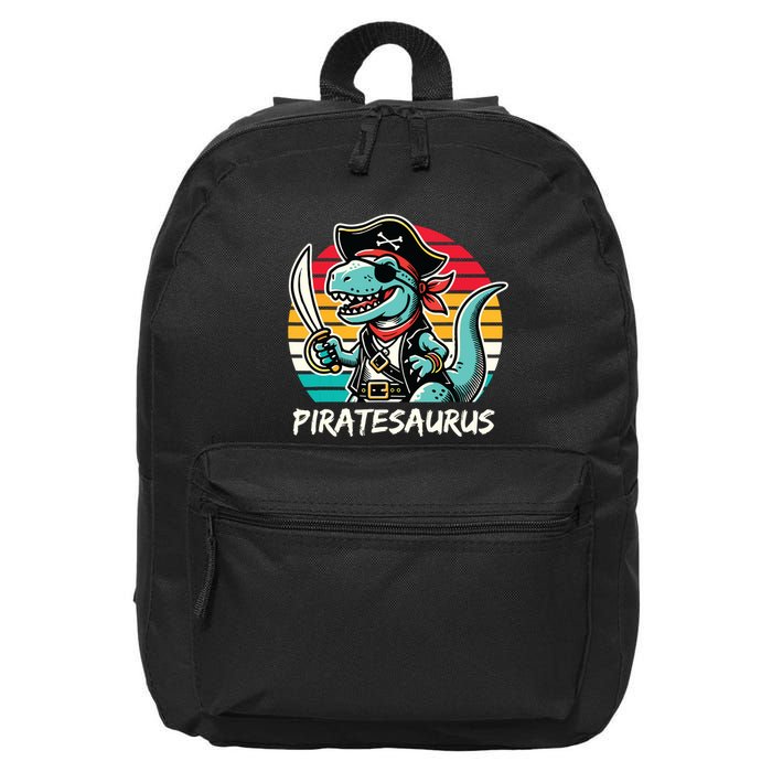 Retro Dinosaur T Rex Pirate Costume Piratesaurus 16 in Basic Backpack