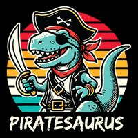 Retro Dinosaur T Rex Pirate Costume Piratesaurus 16 in Basic Backpack