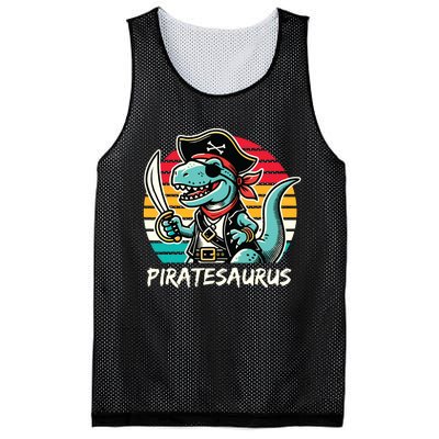 Retro Dinosaur T Rex Pirate Costume Piratesaurus Mesh Reversible Basketball Jersey Tank