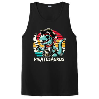 Retro Dinosaur T Rex Pirate Costume Piratesaurus PosiCharge Competitor Tank