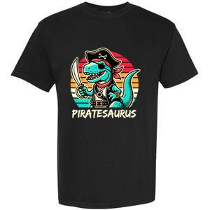 Retro Dinosaur T Rex Pirate Costume Piratesaurus Garment-Dyed Heavyweight T-Shirt