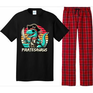 Retro Dinosaur T Rex Pirate Costume Piratesaurus Pajama Set