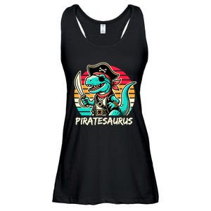 Retro Dinosaur T Rex Pirate Costume Piratesaurus Ladies Essential Flowy Tank